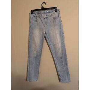 Jennifer Lopez Denim Pants With Pearl & Rhinestones